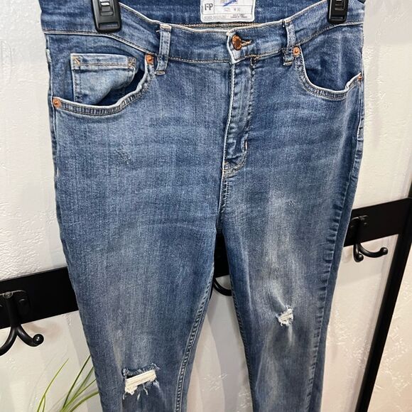 Free People Great Heights Frayed Skinny Jeans Size 30 - Picture 11 of 16